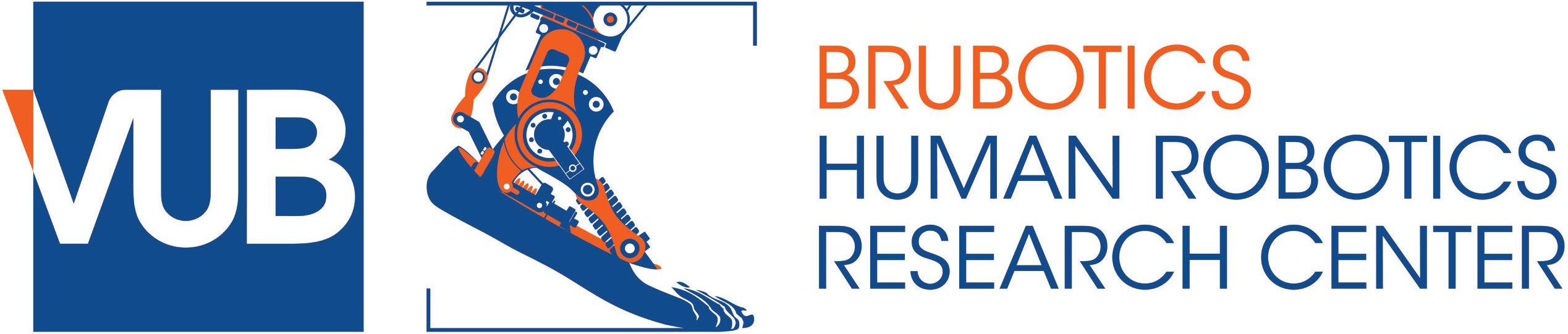 Logo of the BruBotics research group, at Vrije Universiteit Brussel